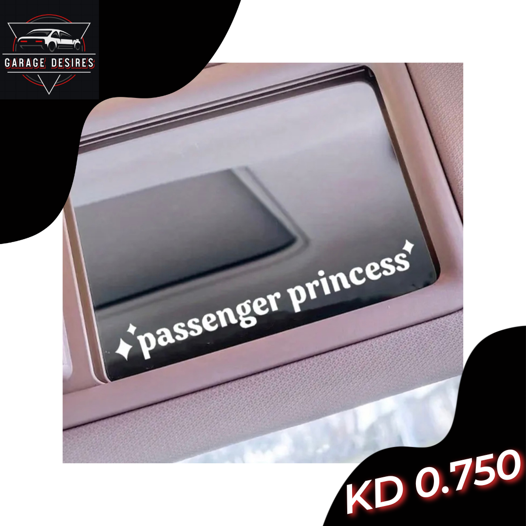 Passenger Princess Sticker (White)
